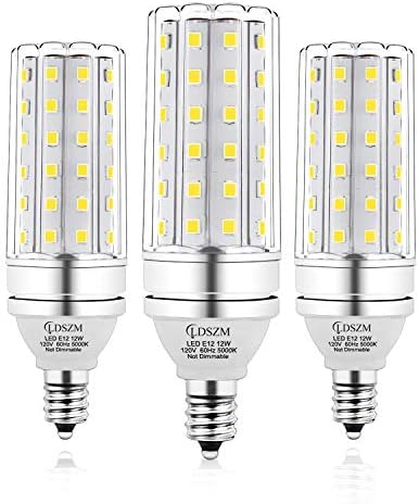 E12 lâmpadas LED, 12W LED Candelabra Bulb 100 Watt equivalente, 1200lm, candelabros decorativos