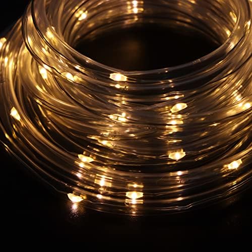 Luz de cordas PLPLAAOO, luzes de cordas ao ar livre LED, luzes de corda externo quente branco leve à prova