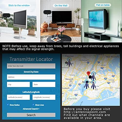 Antena de TV Twshousenner para TV inteligente, antena digital de TV interna para TV inteligente, antena