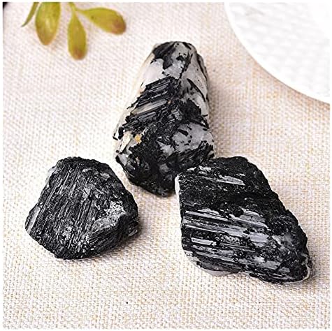 Shitou22231 1pc Natural Black Turmaline Cristal de pedra natural Quartz Cristais cruas Rocha Mineral Mineral Energia