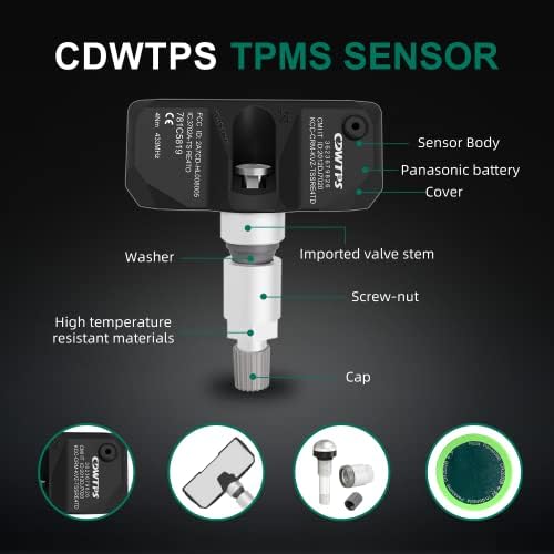 Sensor CDWTPS TPMS, sistema de monitor de pressão de pneus de 433MHz para BMW | Mini | Aston Martin | Rolles