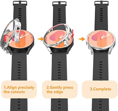 Hianjoo [estojo de protetor de tela de 5 pacotes compatível com Samsung Galaxy Watch 5 40mm, cobertura