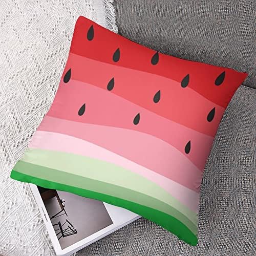 Conjunto engraçado de chuva de melancia de 2 capas de travesseiro de arremesso de almofada quadrada travesseiros