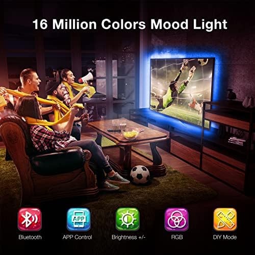 Luzes LED de Daybetter para TV 55-75 polegadas, 15 pés de cor Síncil USB Hue RGB Fancy Fancy Smart Music