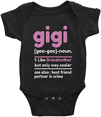 Snagminio Gigi Definição Bodysuit de bebê Rompers de manga curta