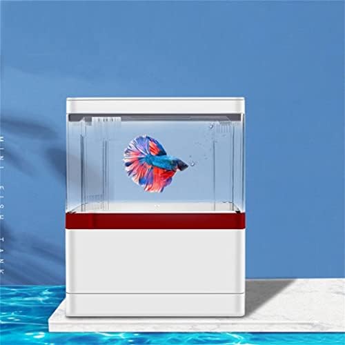 N/A Tanque de peixes para desktop com LED Small Charge Office Aquarium Aquarium Aquarium Aquarium Aquaponics