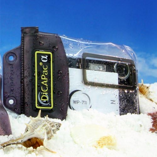 Caixa da câmera marinha dicapac - alça de pescoço - policarbonato - transparente