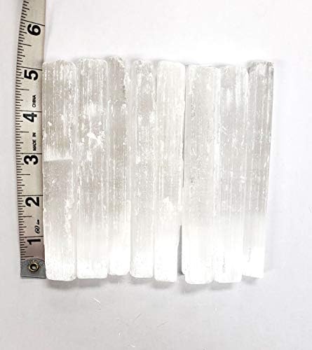 MineralUniverse 1 lb Selenite Sticks 5 - Bastões de cristal de selenita por atacado a granel -