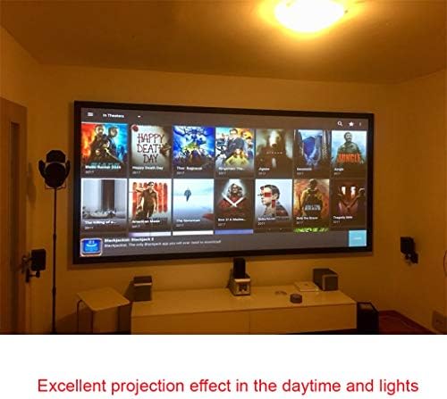 Tela do projetor ZSEDP 16:10, 100 120 polegadas de projeção de tecido de tecido refletivo para YG300 DLP LED Video