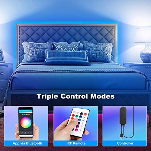 Luzes LED de Tatazona RGBWW para TV de 50 a 55 polegadas com controle de aplicativos, Bluetooth RGB+TIBLELable