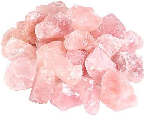 Cristais de quartzo rosa nvzi, cristais crus a granel, pedras gem de cristais de rochas, pedras