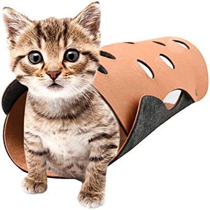 Famkit DIY Tunnel Cat Toy Free Felt Felt Kitten Hideaway Tube Tube Cat Toy com buracos