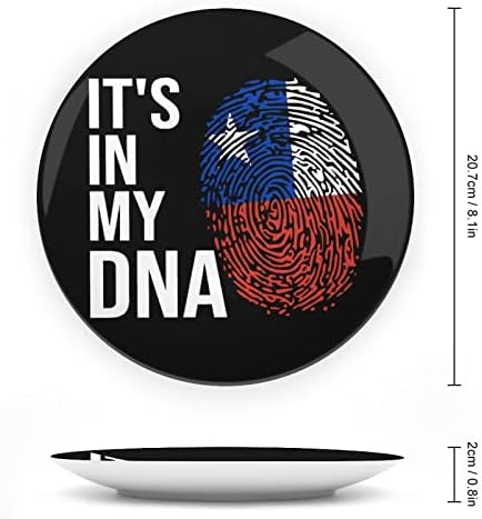 Está na minha bandeira de DNA Chile osso china china placas decorativas com ornamentos pendurados pratos