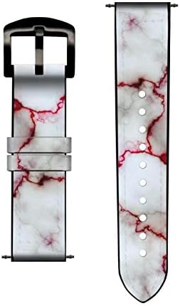 CA0507 Bloody Marble Leather & Silicone Smart Watch Band Strap for Wristwatch Smartwatch Smart Watch Tamanho