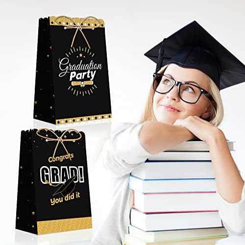 24 Pack Party Favor Bags Classe em massa de 2023 Bolsa de Goodie de Festa de Graduação de Papel para Parabéns
