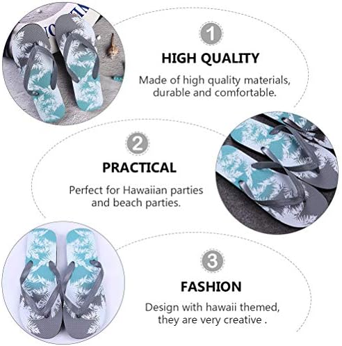 5 pares de chinelos havaianos Partidos de verão Mulher Mulher Homens de verão Sandals Decor para Favores