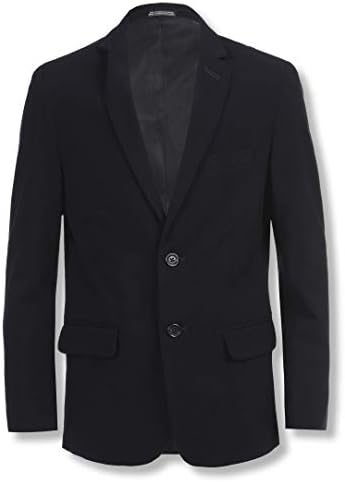Jaqueta de terno bis-rastreador de Calvin Klein Boys, fechamento de 2-Button Single Bastested, punhos abotoados