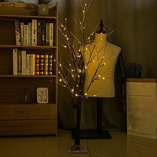 Liuhd Birch Twig Tree Tree Bonsai Árvore iluminada 16 Decorações de Natal LED Árvore artificial DIY para festa