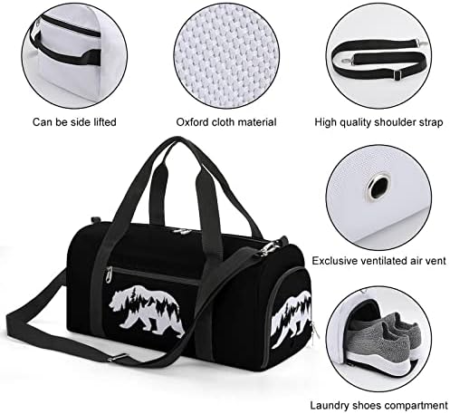 Bolsa de viagem para viagens da montanha Bear bolsas de gymbag Bags Sports Sports Gym Bolsa Viagem com compartimento