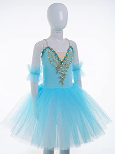 Jeatha Kids Girls Camisole Skirted Leotard Ballet Dress Swan Lake Tutu Ballerina Trajes para competição