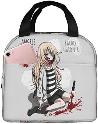 Klliki Anime Angels of Death Bag Bag reutilizável bolsa portátil de lancheira portátil unissex Adequado
