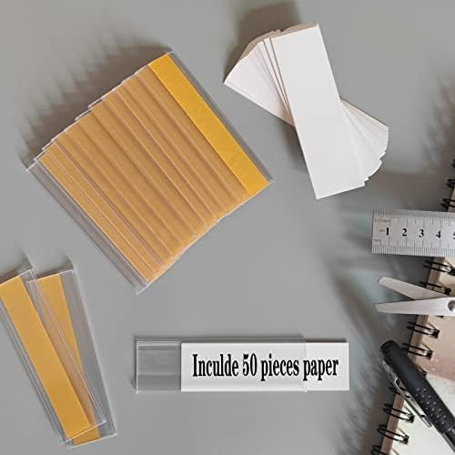 Titulares de etiquetas auto -adesivas, elemguly 50pcs tags de etiqueta de etiqueta com rótulo de papel