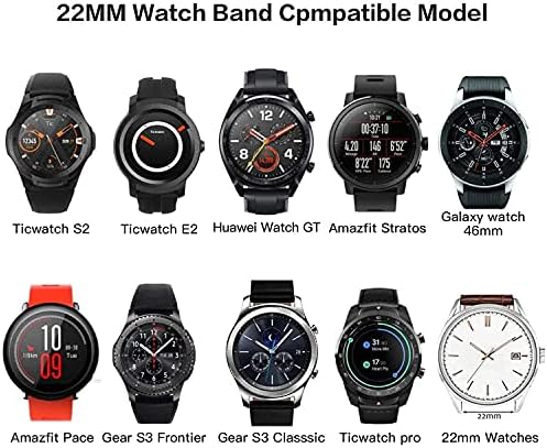 GEAGEAUS Relógio Bandas Compatíveis com Samsung Galaxy Watch 46mm/Gear S3 Frontier Bands clássicas, Substituição