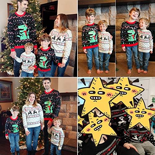 Simplee Kids Família Família Feia de Christmas Roupas Combinantes para Festas de Férias Pullover de malha