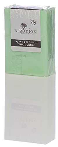 Arganiae Green Tea Soap 100 gramas - sabão natural de vegetais feitos na Itália - aromas gratuitos