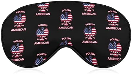 Polish American Flag Eagle Eagle Sleeping Eye Máscara Sombra com Seça ajustável