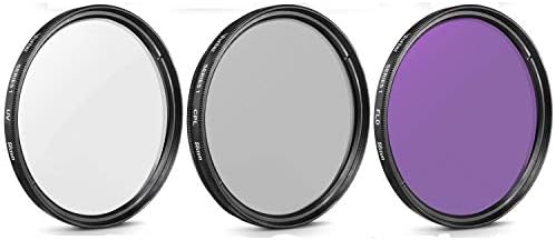 Filtro de 55 mm 7pc Conjunto para a câmera Sony Alpha A7, Alpha A7 II, Alpha A7 III com lente de 28-70