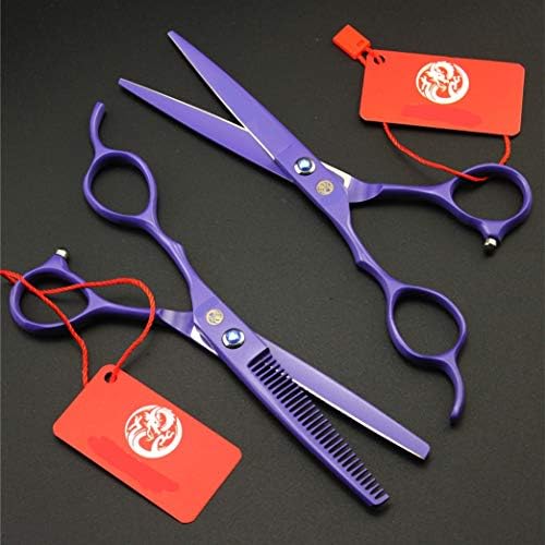 ZZBB Profissional de penteado canhoto profissional Scissors Premium 5,5 Definir personalidade de tesoura