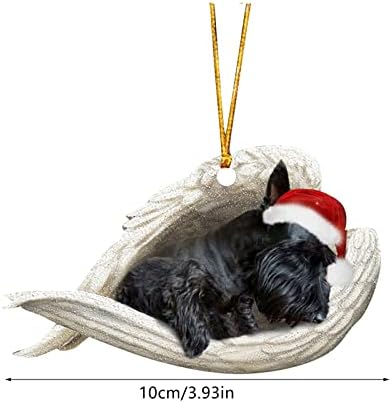 2022 Novo cão de anjo adormecido cão de Natal Funções pendente desenho animado árvore de natal pingente
