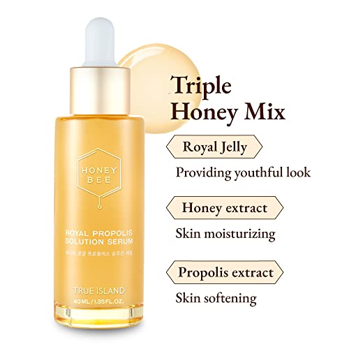True Island Honey Bee Royal Propolis Serum | Soro facial para pele seca e pele sensível | Serum hidratante