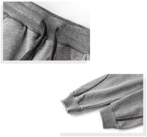 Qin.orianna meninos calças ativas calças de algodão com cordão de algodão com bolsos