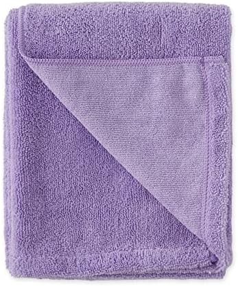 Coleta de toalhas de limpeza bordada a osso seco, absorvente microfibra X-Large, 41x23.5, lavanda