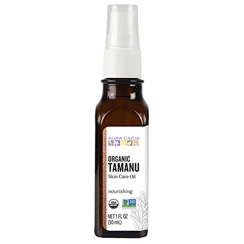 Aura Cacia Cuidados com a pele natural orgânica, óleo de tamanu nutritivo, 1 garrafa de onça fluida