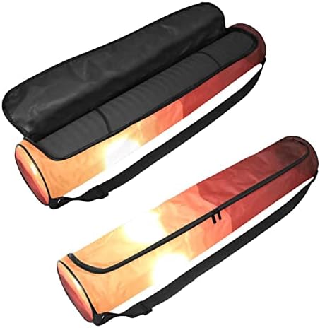 Bolsa transportadora de tapete de ioga laranja do sol