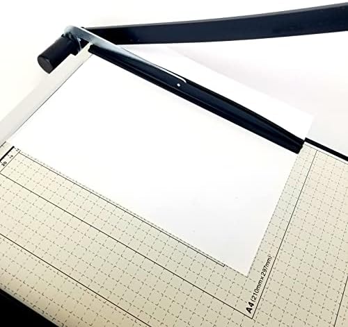 Corte de papel de guilhotina A4 com base de metal, aparador de papel com capacidade para várias folhas,