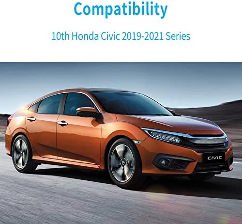 Carregador de carro sem fio mangoal personalizado para a 10ª geração Honda Civic 2019 2020 2021, almofada