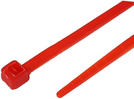 X-Dree 3mm x 200mm de cabo de cabo de cabo zíper embrulhas vermelhas 100 pcs (3mm x 200 mm cavo di