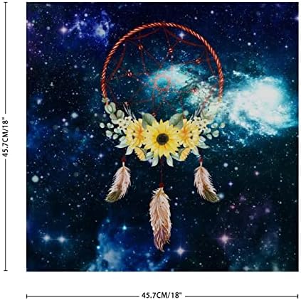 Boho Moon Dream Catcher Feather Palavras de letra Universo motivacional Astronomia Imagem Decalque de