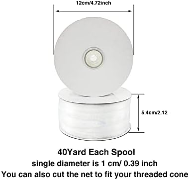 Wennuo 40yards 1 cm de largura Sala de líquido economiza para diferentes tamanhos de bordado em costura e spools/cones