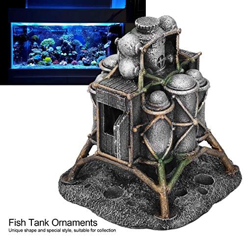 Ornamentos de aquário de tanques de peixes da lua artificial, forma realista e natural do jardim de pedra