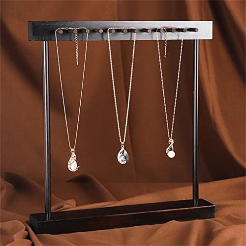 Slsfjlkj Wood 24 Golas de colar de jóias de jóias Visor de jóias de jóias Stand/colar de mesa e organizador