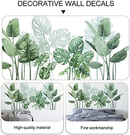 Plantas verdes de nuobester adesivos de parede adesivos removíveis PVC folhas de bastão decalques