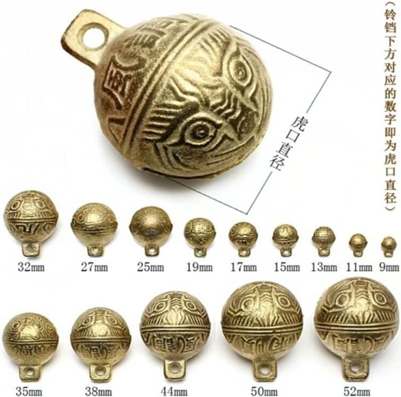 Qiankao 宠物 用品 黄铜狗 铃铛 虎头 清脆 复古 铜铃铛 多 尺寸 尺寸