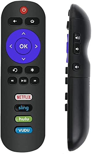 Controle remoto ajustado para onn roku tv 4k uhd lcd smart hdtv com sling hulu vudu chaves compatíveis com