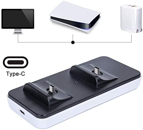 Estação de carregamento de carregamento do controlador PS5 para controlador dualsense PS5 carregador remoto PS5