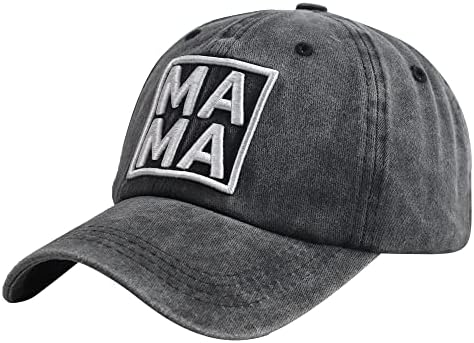 Manmesh Hatt Mama Hat para Mulheres, Vintage Lavado Mom Mãe Momes Mommy Cap para Mom Vovó